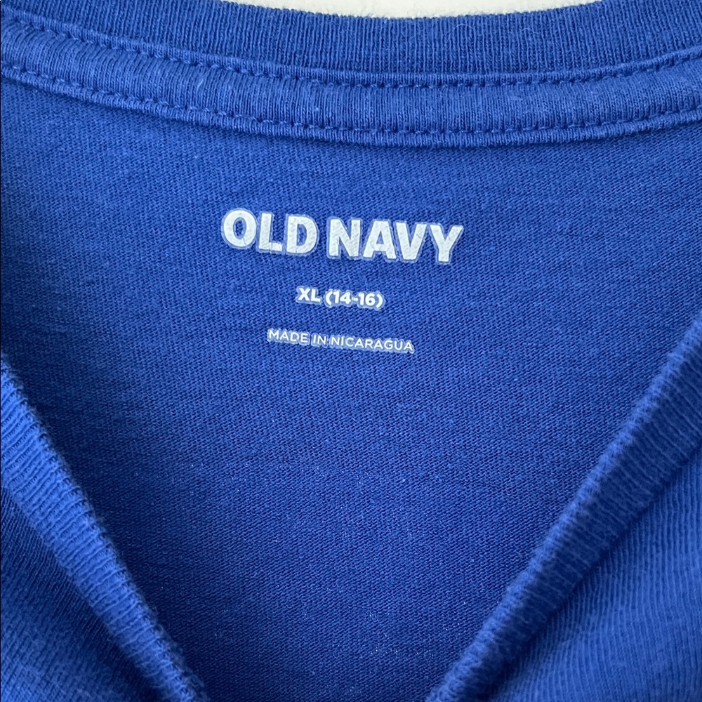 Old Navy Royal Blue Kids Long Sleeve Tee with Character Patch - Picture 3 of 9